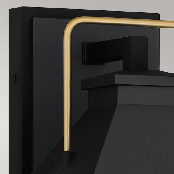 Lampe dextérieur Mur Noir E27 IP44 H : 42,9 cm Rustique