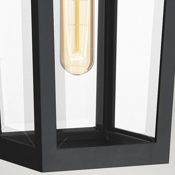 Lampe dextérieur Mur Noir E27 IP44 H : 42,9 cm Rustique