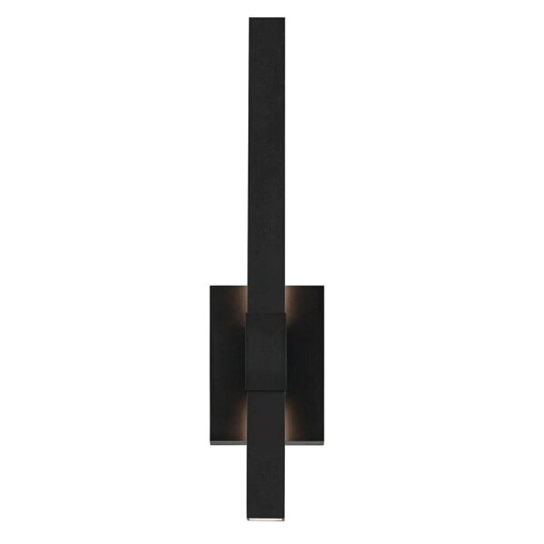 Applique extérieure LED aluminium H : 56 cm IP44 noir indirect