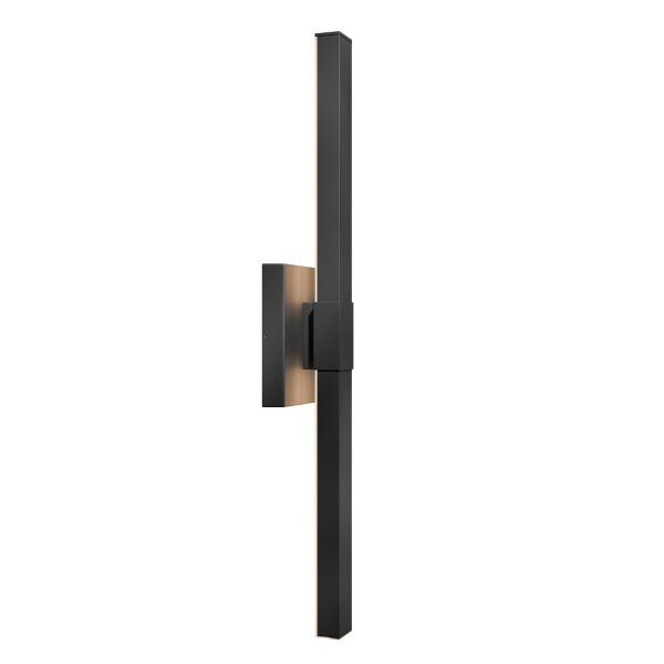 Lampe LED dextérieur murale 76,2 cm de haut IP44 noir lumière indirecte