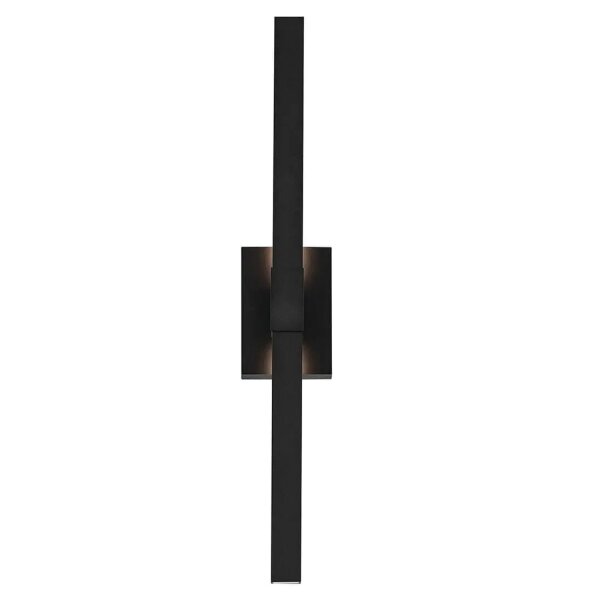 Lampe LED dextérieur murale 76,2 cm de haut IP44 noir lumière indirecte