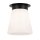 Lampe de plafonnier verre métal D : 21,6 cm petit noir blanc