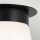 Lampe de plafonnier verre métal D : 21,6 cm petit noir blanc
