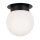 Lampe de plafonnier Abat-jour sphérique verre métal Ø 20,3 cm noir blanc E27