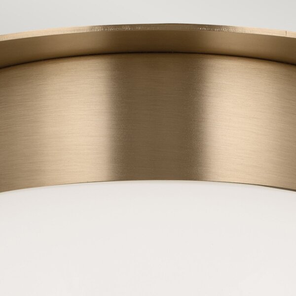 Plafonnier E27 Ø 20,3 cm métal verre en bronze blanc