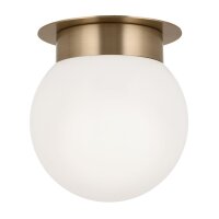 Plafonnier E27 Ø 20,3 cm métal verre en...