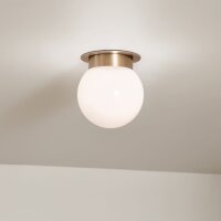 Plafonnier E27 Ø 20,3 cm métal verre en...
