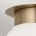 Plafonnier E27 Ø 20,3 cm métal verre en bronze blanc