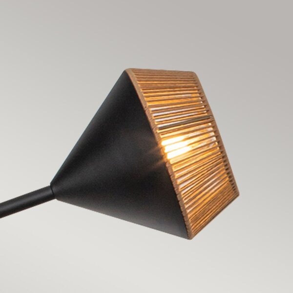 Suspension Métal Câble H : max. 162,5 cm Noir Beige E14