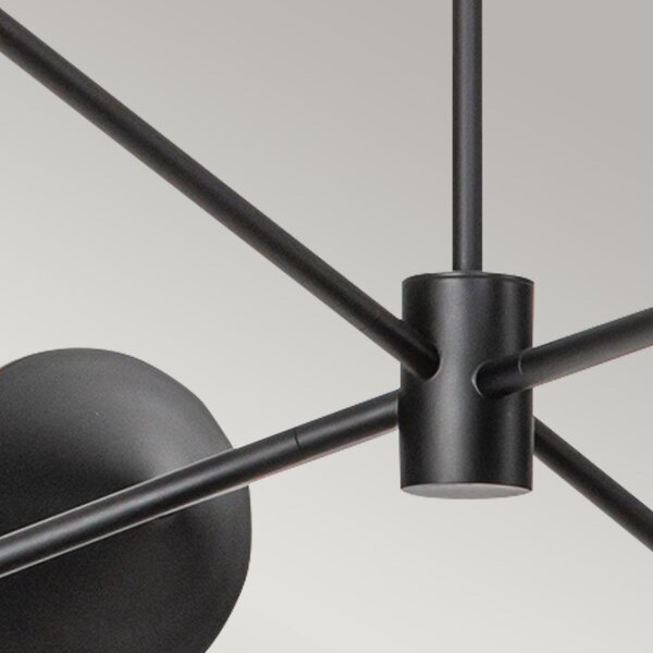 Suspension Métal Câble H : max. 162,5 cm Noir Beige E14