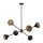 Suspension Métal Câble H : max. 162,5 cm Noir Beige E14