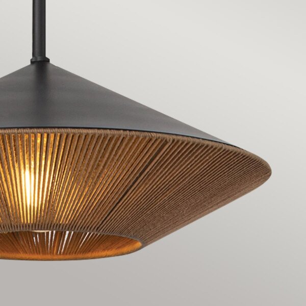 Suspension corde métal Ø 38,1 cm H : max. 137,8 cm
