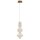 Suspension LED verre métal L : 19,8cm Moderne blanc or antique