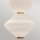 Suspension LED verre métal L : 19,8cm Moderne blanc or antique