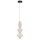Suspension LED noir blanc réglable en métal verre