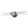 Lampe de salle de bain métal verre L : 56,5 cm IP44 E27 2 flammes