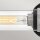 Lampe de salle de bain métal verre L : 56,5 cm IP44 E27 2 flammes