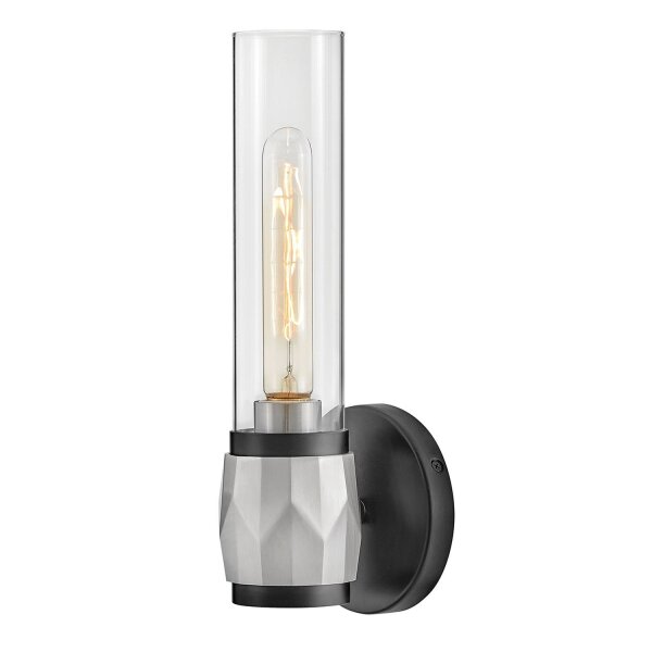 Lampe de salle de bain métal verre E27 IP44 H : 34,6 cm Moderne GRETA