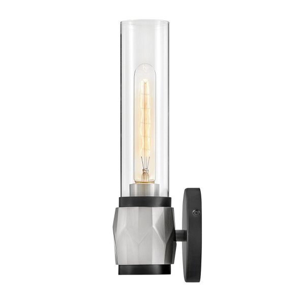 Lampe de salle de bain métal verre E27 IP44 H : 34,6 cm Moderne GRETA