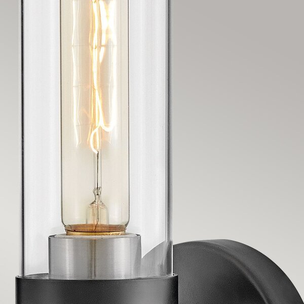 Lampe de salle de bain métal verre E27 IP44 H : 34,6 cm Moderne GRETA