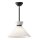 Suspension métal verre D : 35,8 cm rond noir blanc