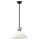 Suspension métal verre D : 35,8 cm rond noir blanc