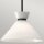 Suspension métal verre D : 35,8 cm rond noir blanc