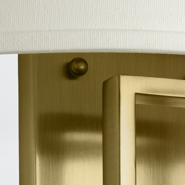 Applique métal tissu 38,1 cm de large E14 2 flammes