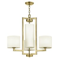 Lustre métal tissu 62,9 cm de large 4x E27 avec...