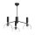 Lampe à suspendre noire verre métal E27 96,8 cm de large Rétro