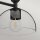 Lampe à suspendre noire verre métal E27 96,8 cm de large Rétro