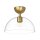 Lampe de plafonnier verre métal E27 Ø 30,5 cm en or brossé