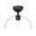 Lampe de plafonnier verre métal E27 D : 30,5 cm rond noir