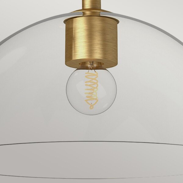 Lampe à suspendre ronde D : 30,5 cm H : max. 158,3 cm Métal Verre
