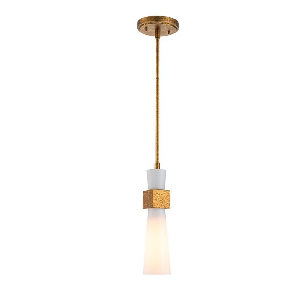 Plafonnier métal verre or antique blanc E27 orientable