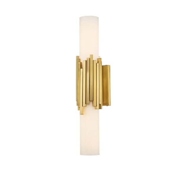 Lampe de salle de bain murale LED G9 55,9 cm de haut métal verre IP44