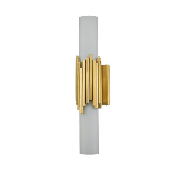 Lampe de salle de bain murale LED G9 55,9 cm de haut métal verre IP44