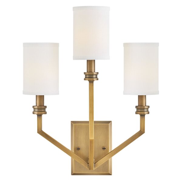 Applique murale métal tissu 48,3 cm de haut E14 3 flammes