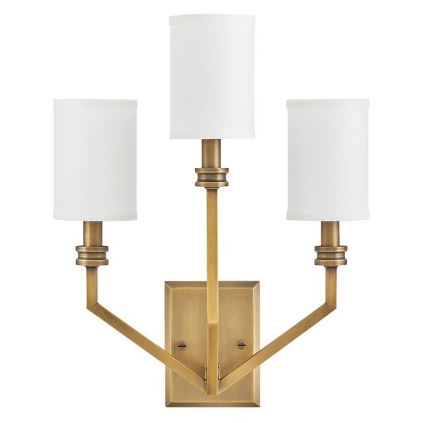 Applique murale métal tissu 48,3 cm de haut E14 3 flammes