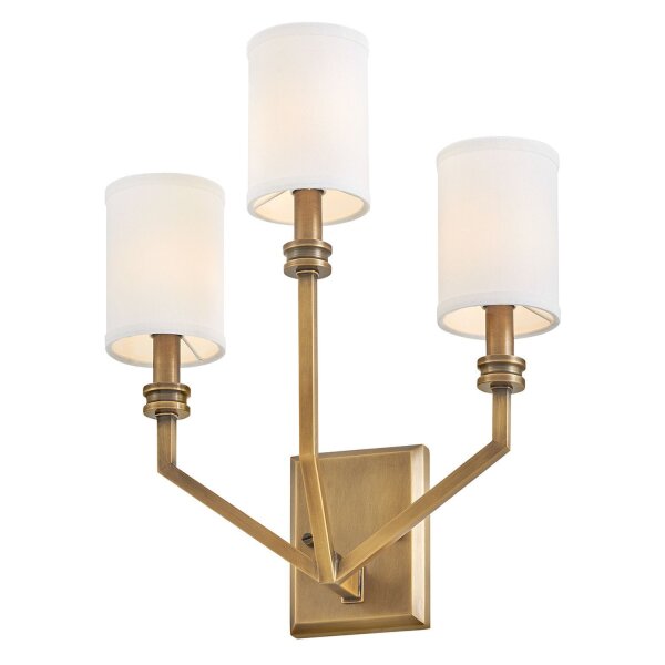 Applique murale métal tissu 48,3 cm de haut E14 3 flammes