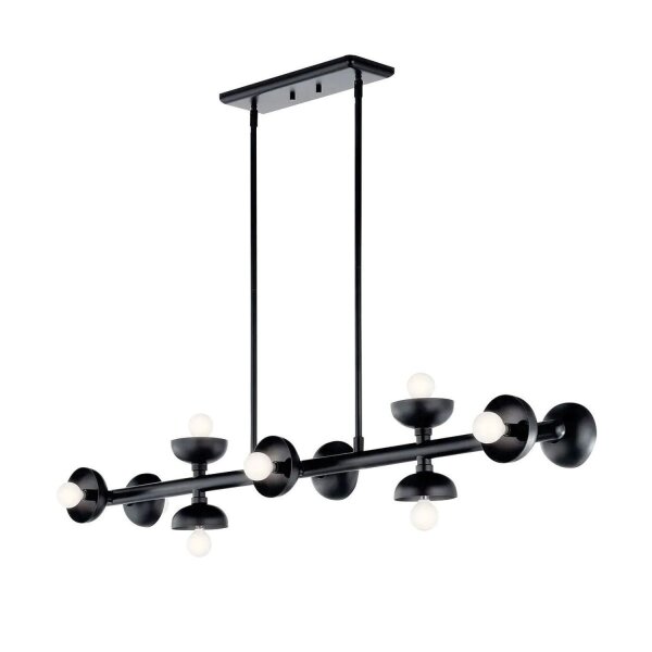 Suspension Noir Métal 121,9 cm de long H : max. 120 cm E14