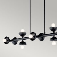 Suspension Noir Métal 121,9 cm de long H : max....