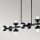 Suspension Noir Métal 121,9 cm de long H : max. 120 cm E14