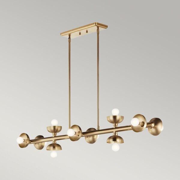 Suspension Métal en bronze 121,9 cm de long H : max. 120 cm