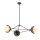 Suspension métal rotin verre 101,4 cm de large 3x E14