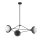 Suspension métal rotin verre 101,4 cm de large 3x E14