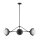 Suspension métal rotin verre 101,4 cm de large 3x E14