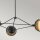 Suspension métal rotin verre 101,4 cm de large 3x E14