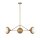 Lampe à suspendre 3 flammes métal rotin verre E14 L:101,4 cm