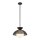 Suspension rotin verre métal D : 37,5 cm H : max. 147,9 cm